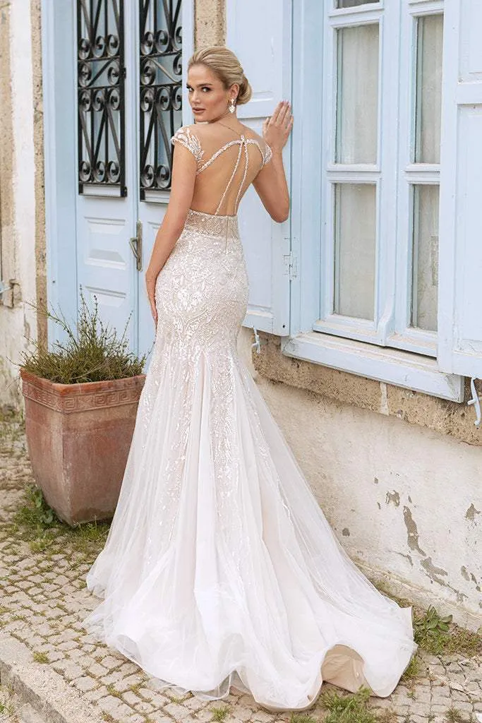 Wedding Dress with Sequins A-line