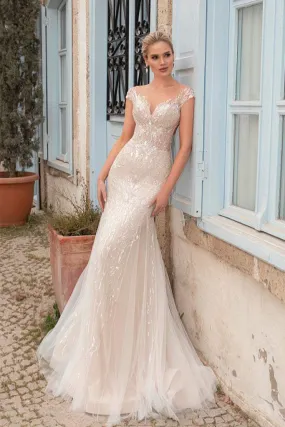 Wedding Dress with Sequins A-line