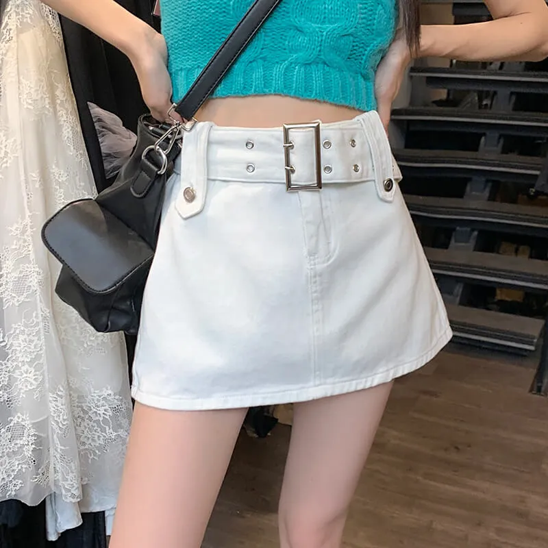 Wide Belt Skirt Babygirl Aesthetic