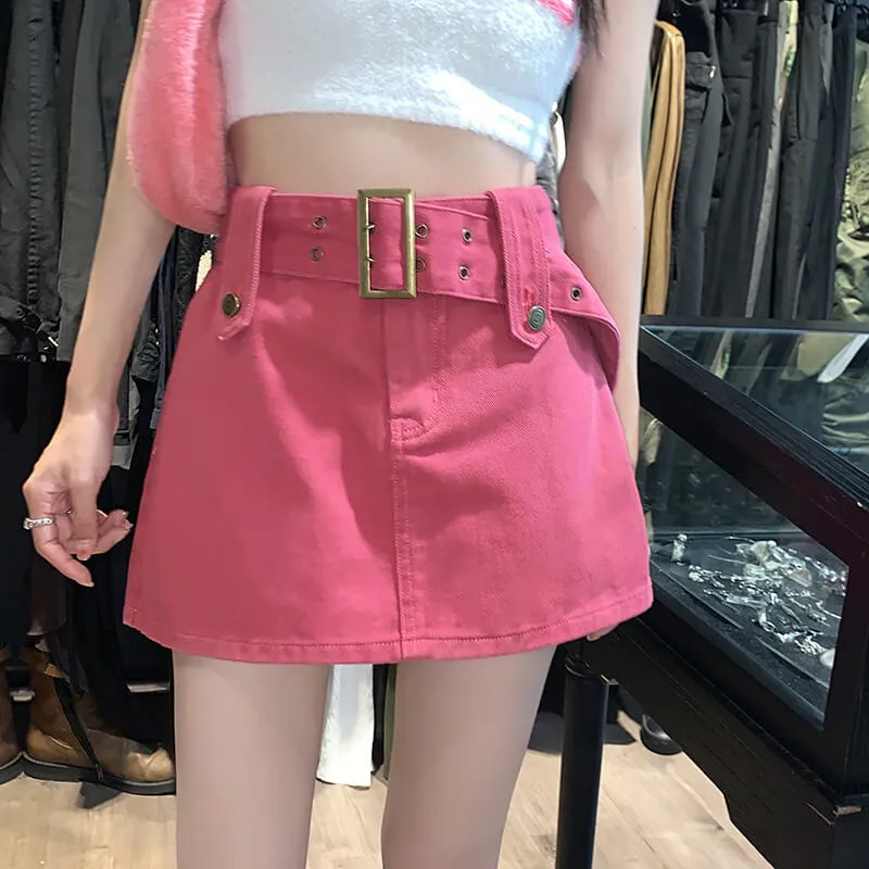 Wide Belt Skirt Babygirl Aesthetic